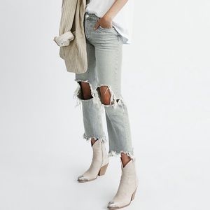Free People Maggie Mid Rise Straight Leg Jeans